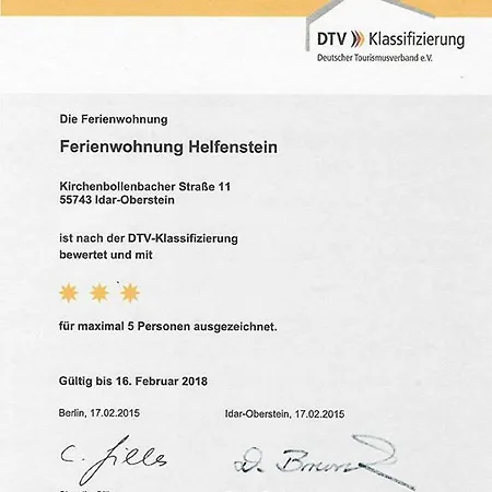Helfenstein Daire Idar-Oberstein